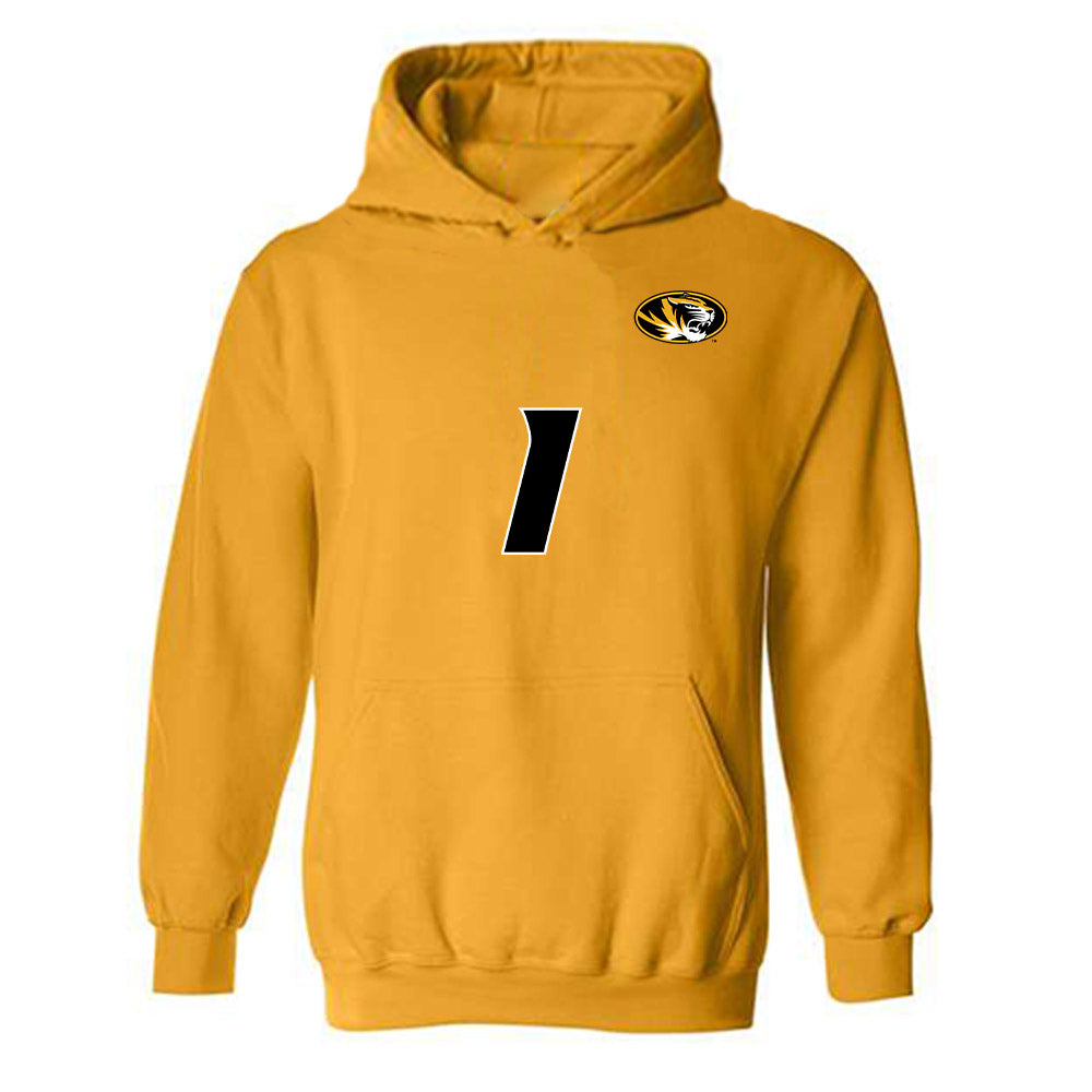 Missouri - NCAA Women's Volleyball : Zoey Matias - Replica Shersey Hooded Sweatshirt-0
