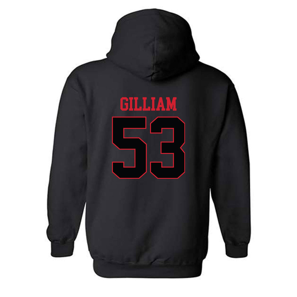 NC State - NCAA Baseball : Jet Gilliam - Replica Shersey Hooded Sweatshirt-1