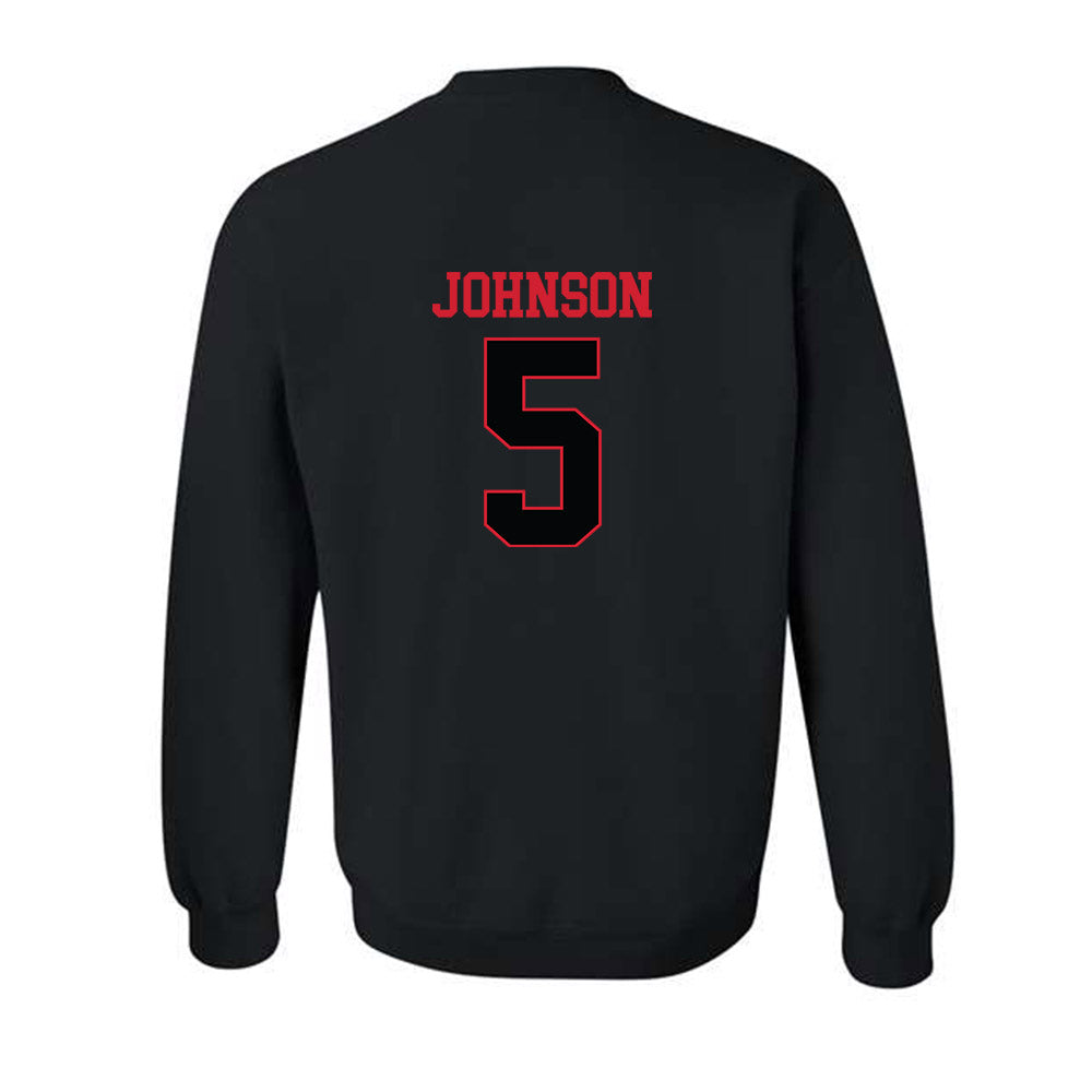 NC State - NCAA Baseball : Sherman Johnson - Replica Shersey Crewneck Sweatshirt-1