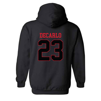 NC State - NCAA Baseball : Vincent DeCarlo - Replica Shersey Hooded Sweatshirt-1