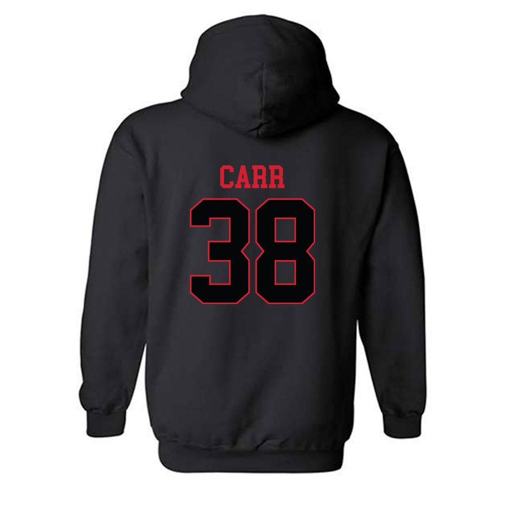 NC State - NCAA Baseball : Landon Carr - Replica Shersey Hooded Sweatshirt-1