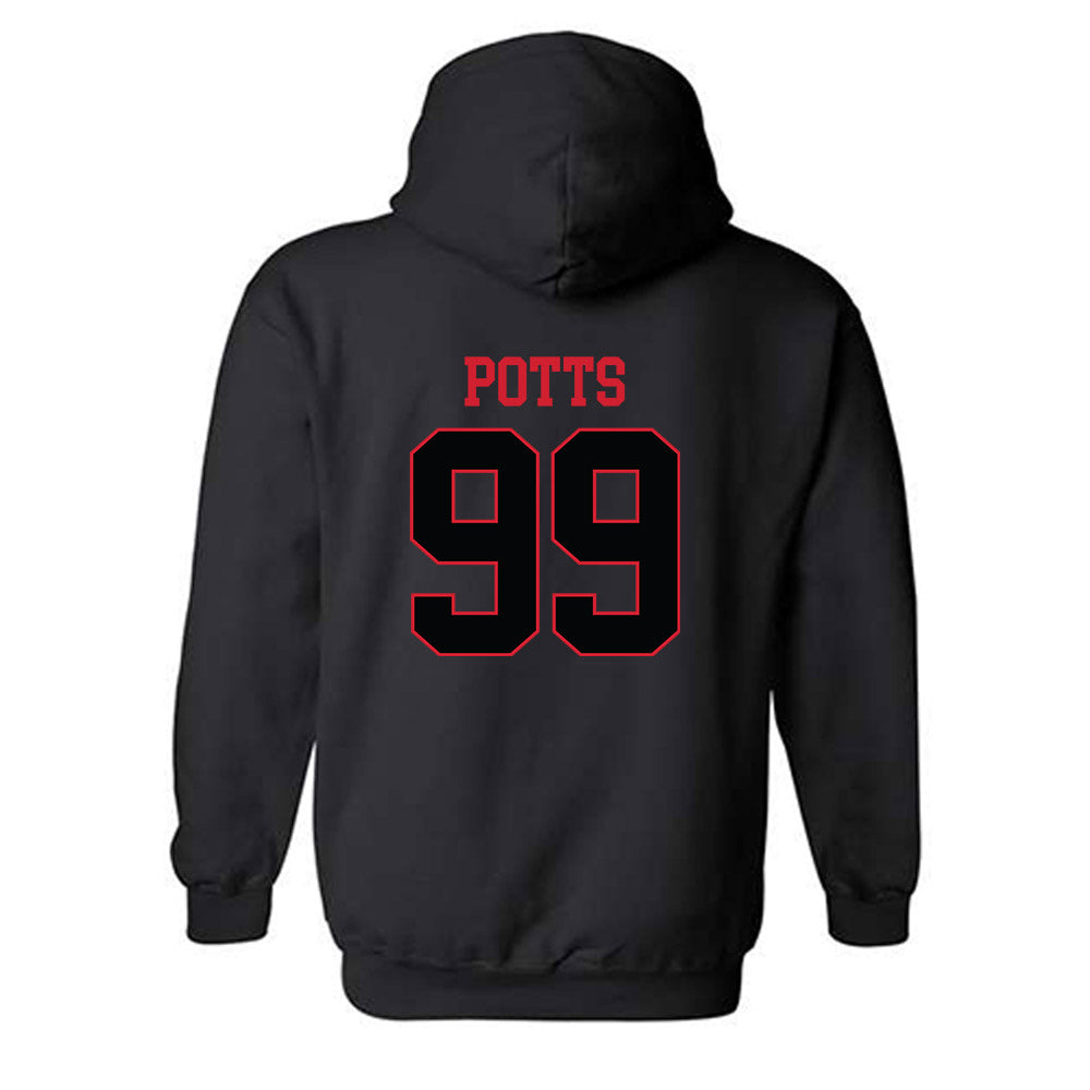 NC State - NCAA Baseball : Tristan Potts - Replica Shersey Hooded Sweatshirt