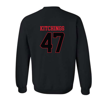 NC State - NCAA Baseball : Aiden Kitchings - Replica Shersey Crewneck Sweatshirt-1