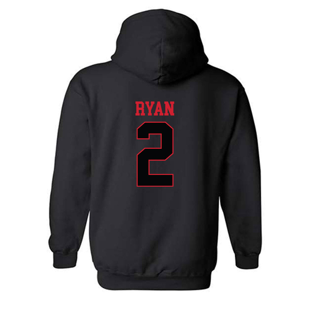 NC State - NCAA Baseball : Mikey Ryan - Replica Shersey Hooded Sweatshirt-1