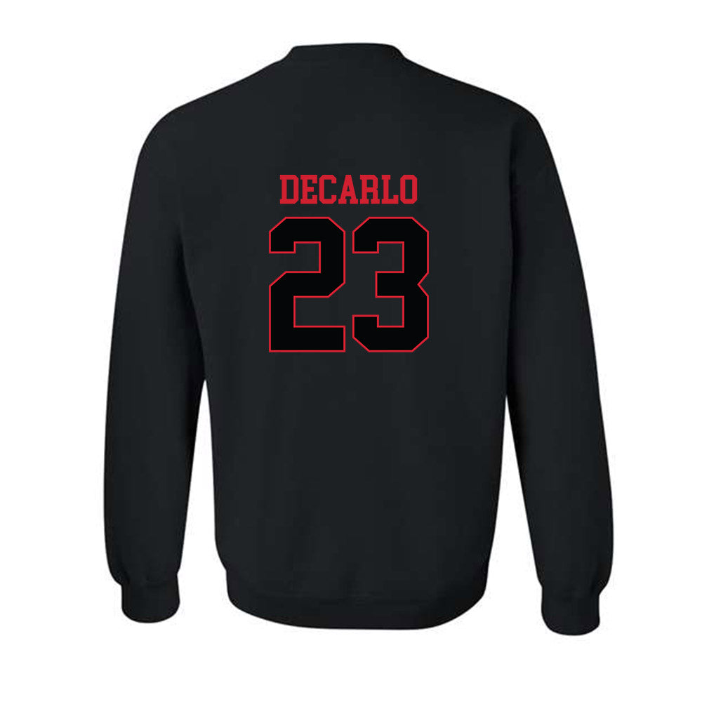 NC State - NCAA Baseball : Vincent DeCarlo - Replica Shersey Crewneck Sweatshirt-1