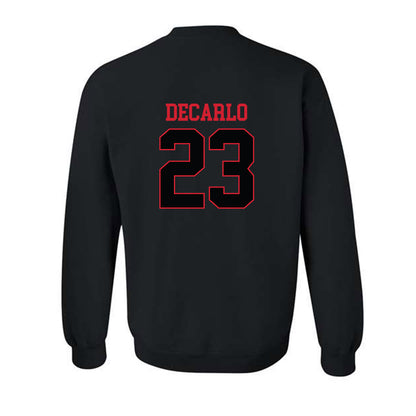 NC State - NCAA Baseball : Vincent DeCarlo - Replica Shersey Crewneck Sweatshirt-1