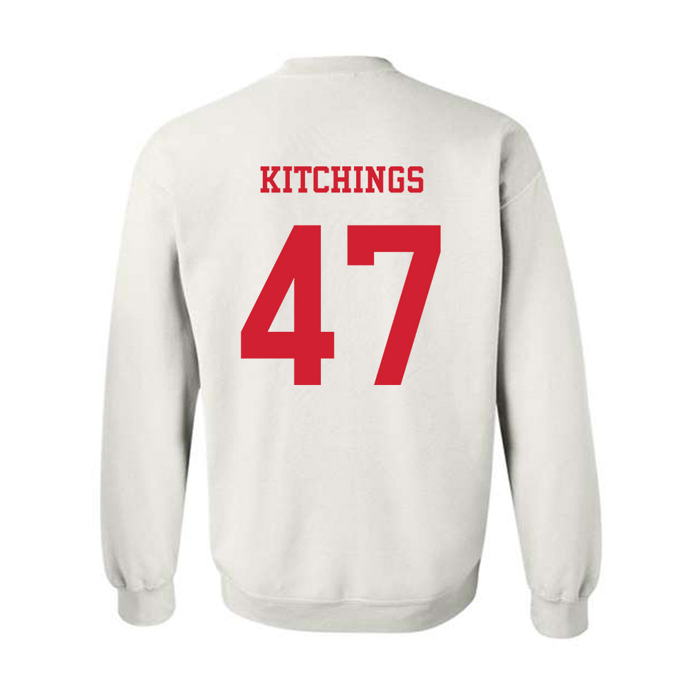 NC State - NCAA Baseball : Aiden Kitchings - Replica Shersey Crewneck Sweatshirt-1