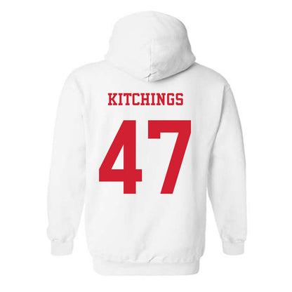NC State - NCAA Baseball : Aiden Kitchings - Replica Shersey Hooded Sweatshirt-1