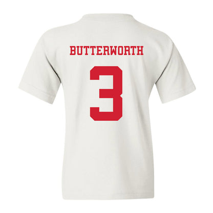 NC State - NCAA Baseball : Brandon Butterworth - Youth T-Shirt Replica Shersey