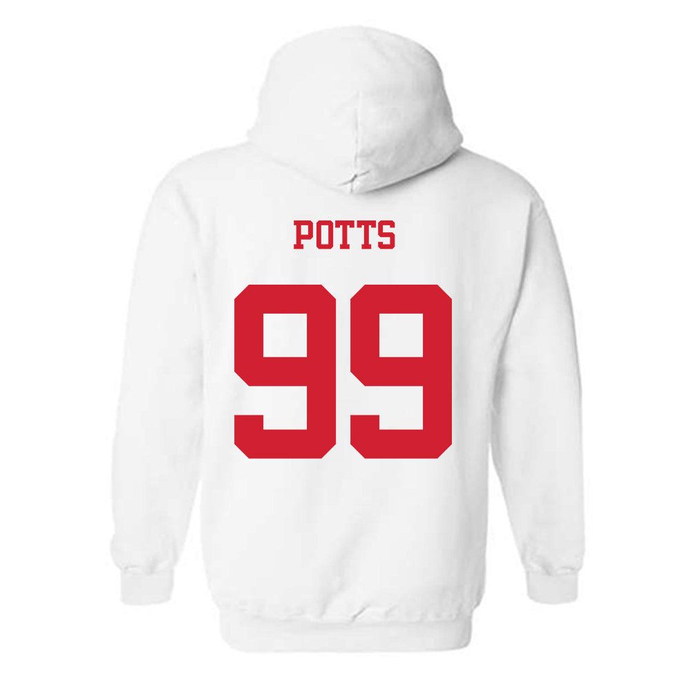 NC State - NCAA Baseball : Tristan Potts - Replica Shersey Hooded Sweatshirt