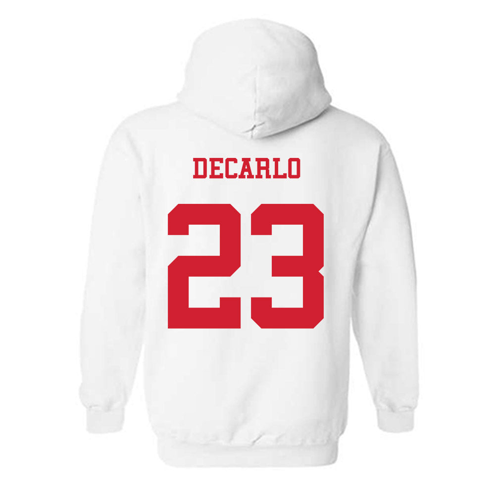 NC State - NCAA Baseball : Vincent DeCarlo - Replica Shersey Hooded Sweatshirt-1