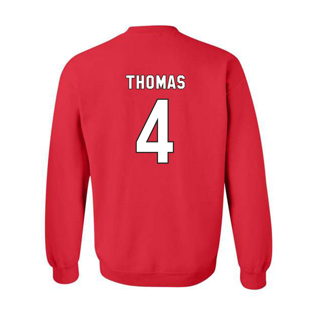 NC State - NCAA Football : Tra Thomas - Replica Shersey Crewneck Sweatshirt-1