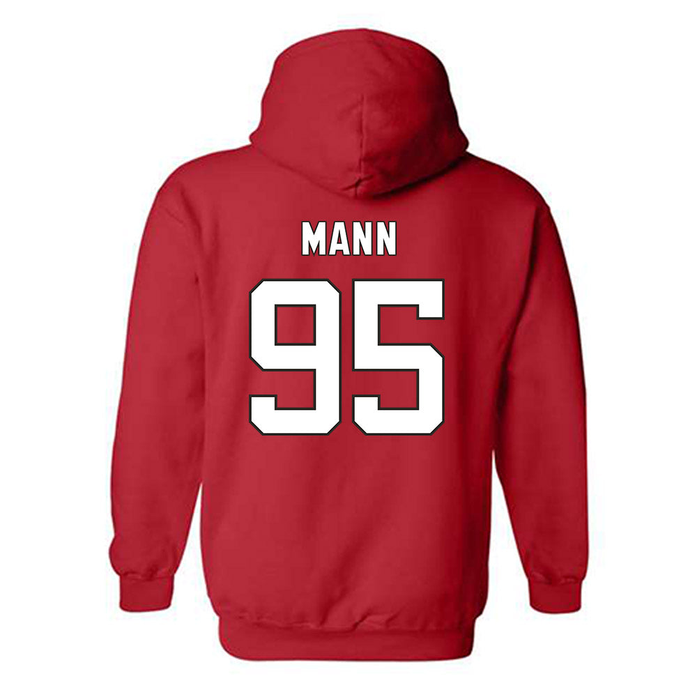 NC State - NCAA Football : Jacob Mann - Replica Shersey Hooded Sweatshirt-1