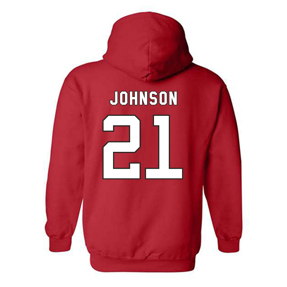 NC State - NCAA Football : Jamel Johnson - Replica Shersey Hooded Sweatshirt-1