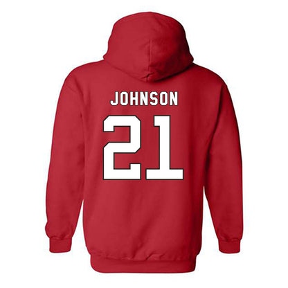 NC State - NCAA Football : Jamel Johnson - Replica Shersey Hooded Sweatshirt-1