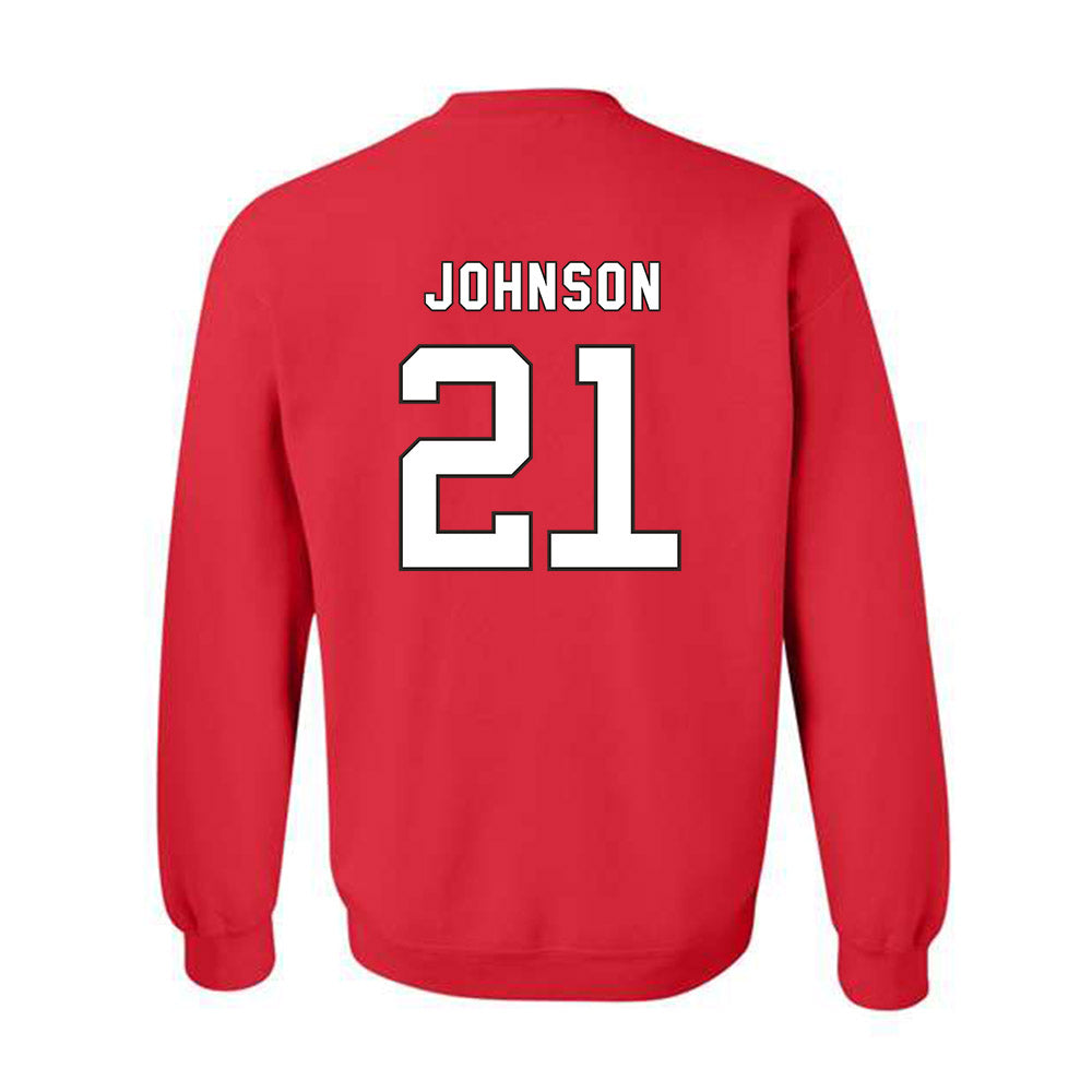 NC State - NCAA Football : Jamel Johnson - Replica Shersey Crewneck Sweatshirt-1