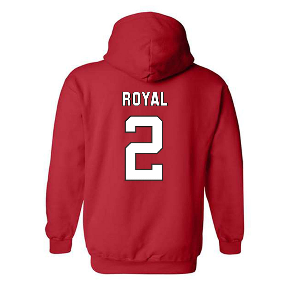 NC State - NCAA Football : Ronnie Royal - Replica Shersey Hooded Sweatshirt-1