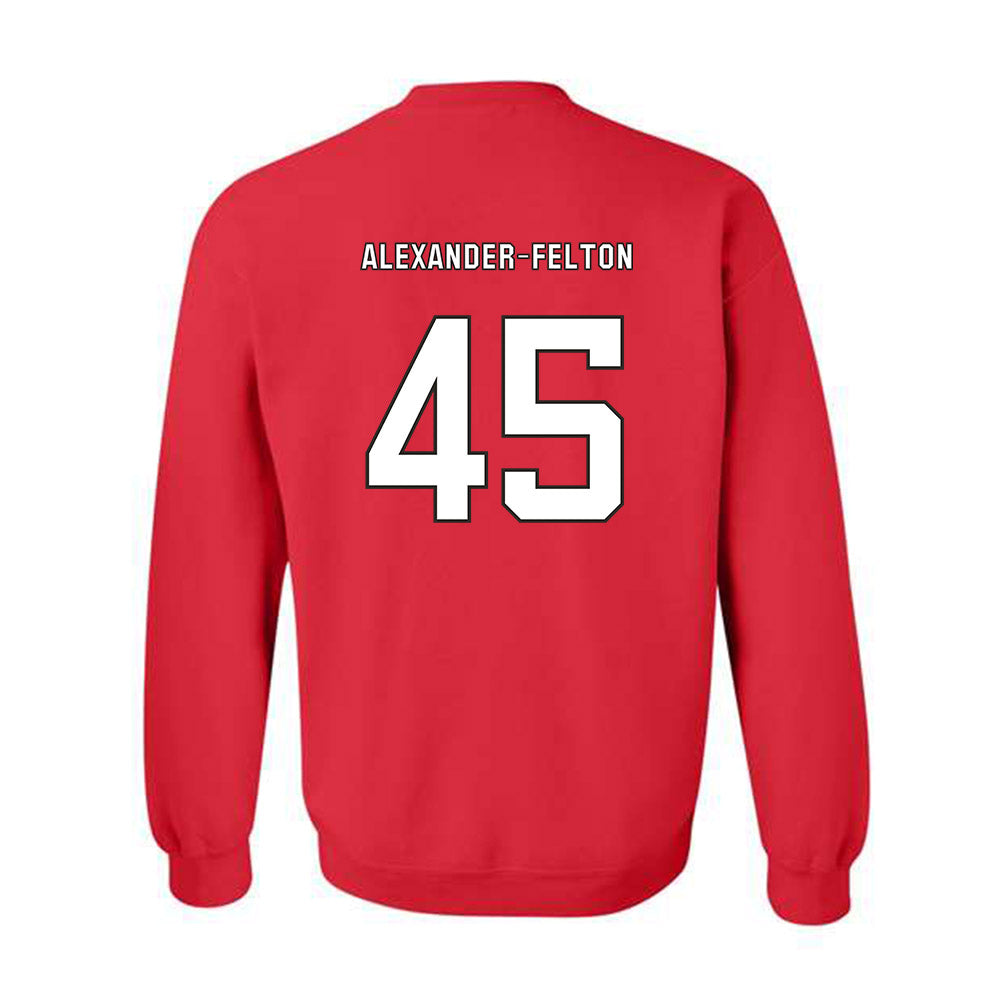 NC State - NCAA Football : Josh Alexander-Felton - Replica Shersey Crewneck Sweatshirt-1