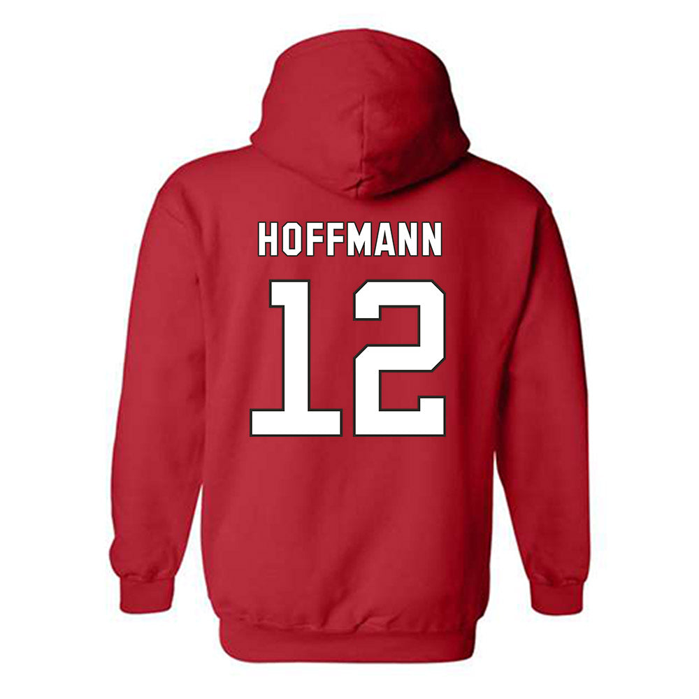 NC State - NCAA Football : teddy hoffmann - Replica Shersey Hooded Sweatshirt-1