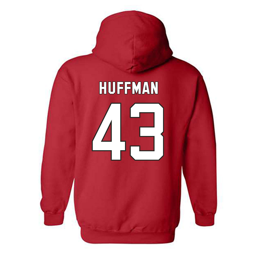NC State - NCAA Football : Nathan Huffman - Replica Shersey Hooded Sweatshirt-1