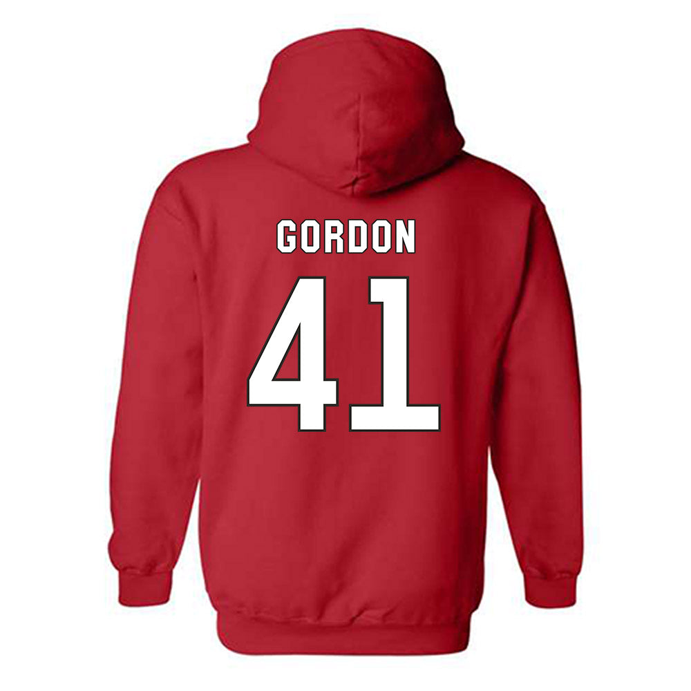 NC State - NCAA Football : Caden Gordon - Replica Shersey Hooded Sweatshirt-1