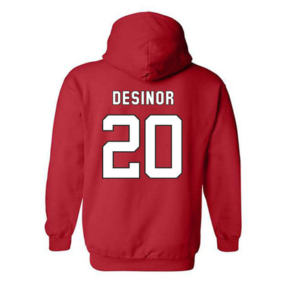 NC State - NCAA Football : Deandre Desinor - Replica Shersey Hooded Sweatshirt-1