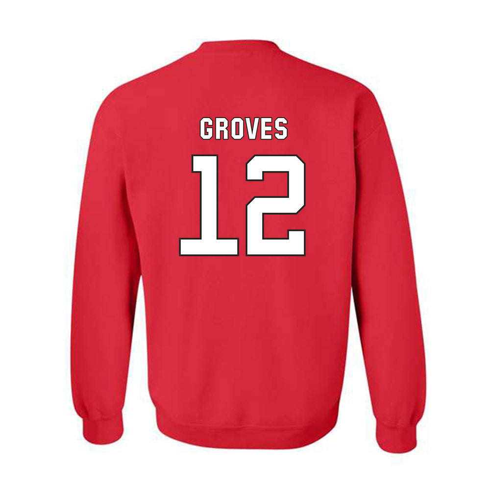 NC State - NCAA Football : Elijah Groves - Replica Shersey Crewneck Sweatshirt-1