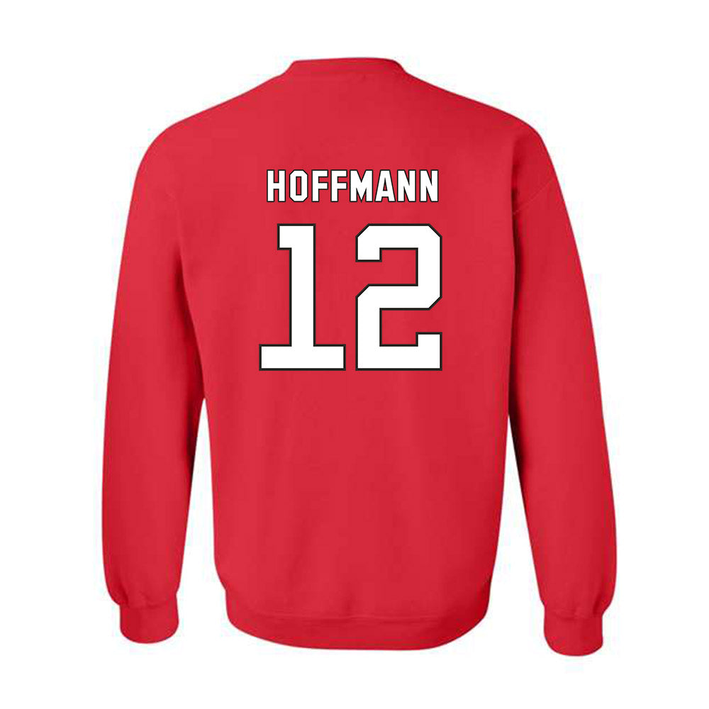 NC State - NCAA Football : teddy hoffmann - Replica Shersey Crewneck Sweatshirt-1