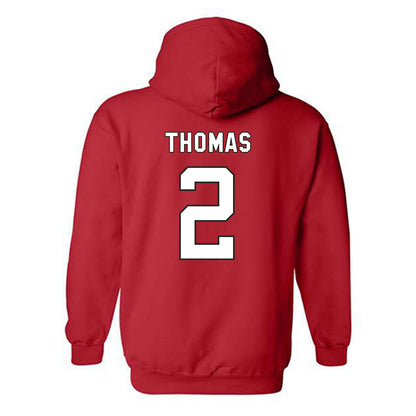 NC State - NCAA Football : Lex Thomas - Replica Shersey Hooded Sweatshirt-1