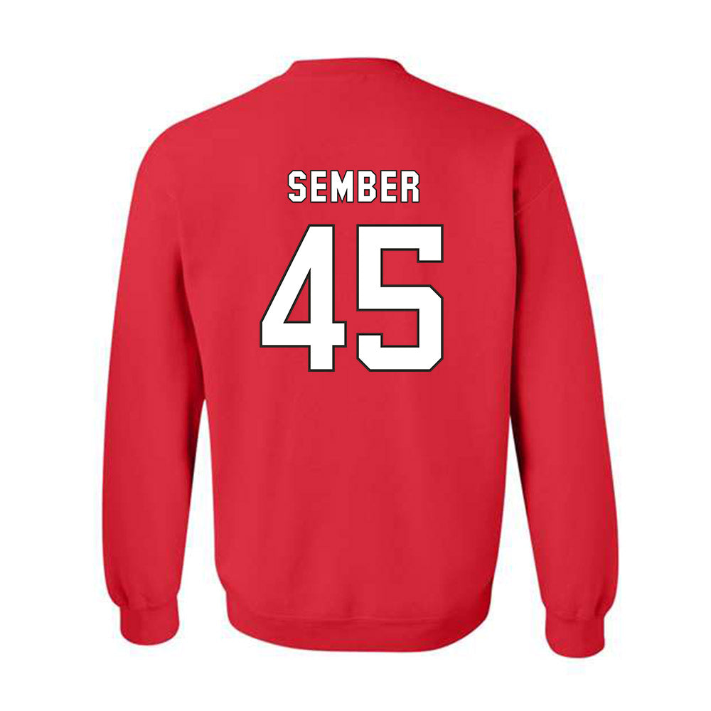 NC State - NCAA Football : Robert Sember - Replica Shersey Crewneck Sweatshirt-1