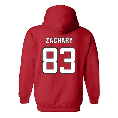 NC State - NCAA Football : Christian Zachary - Replica Shersey Hooded Sweatshirt-1
