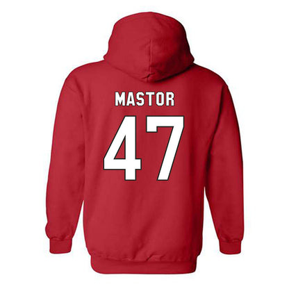 NC State - NCAA Football : Jackson Mastor - Replica Shersey Hooded Sweatshirt-1