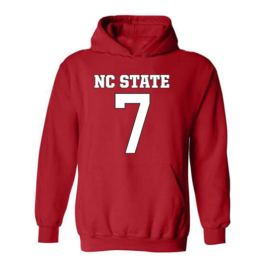 NC State - NCAA Football : Brian Nelson II - Replica Shersey Hooded Sweatshirt-0