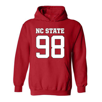 NC State - NCAA Football : Justin Terrell - Replica Shersey Hooded Sweatshirt-0