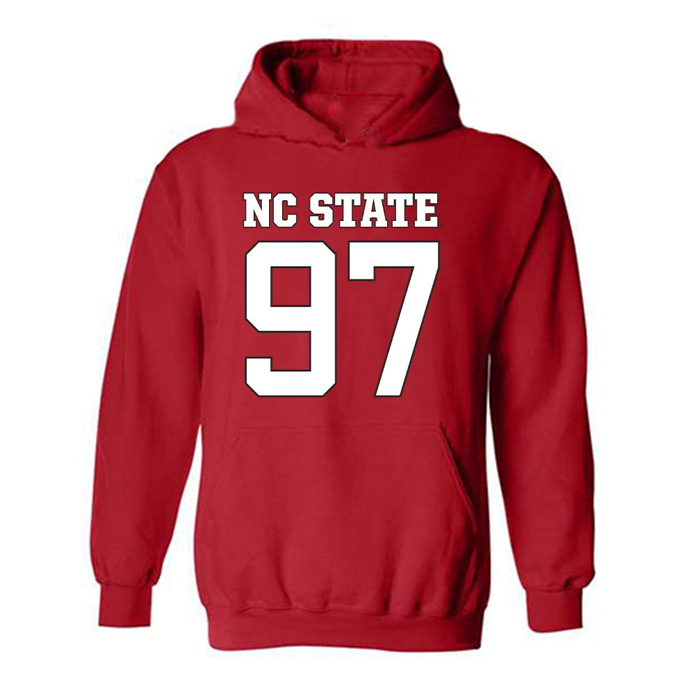 NC State - NCAA Football : Cristian Harthan - Replica Shersey Hooded Sweatshirt-0