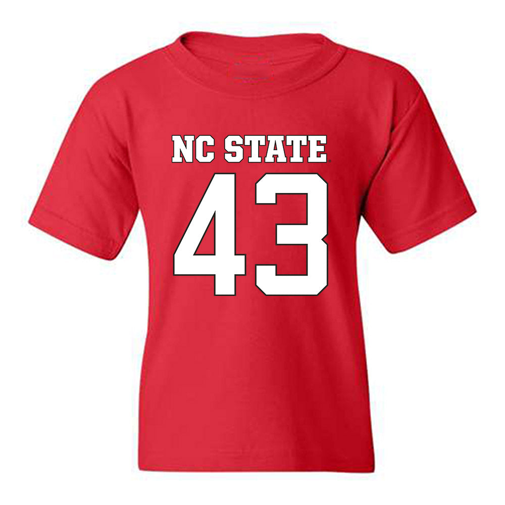 NC State - NCAA Football : Nathan Huffman - Replica Shersey Youth T-Shirt-0