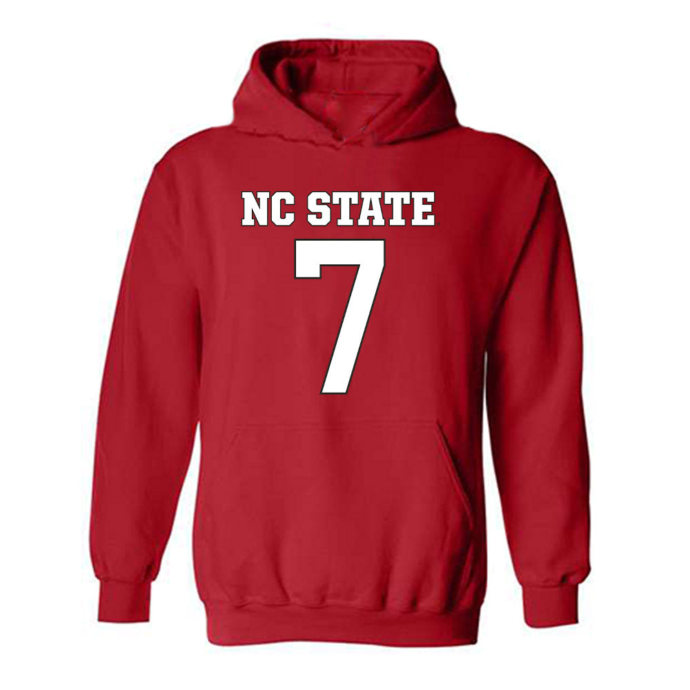 NC State - NCAA Football : Justin Joly - Replica Shersey Hooded Sweatshirt-0