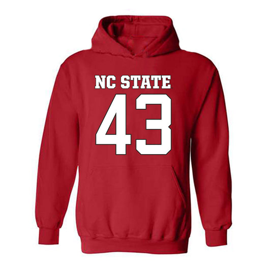 NC State - NCAA Football : Nathan Huffman - Replica Shersey Hooded Sweatshirt-0