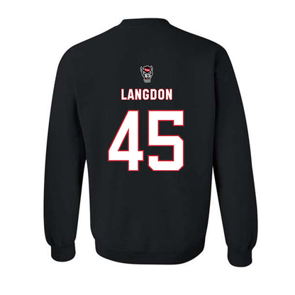 NC State - NCAA Men's Basketball : Colt Langdon - Replica Shersey Crewneck Sweatshirt-1