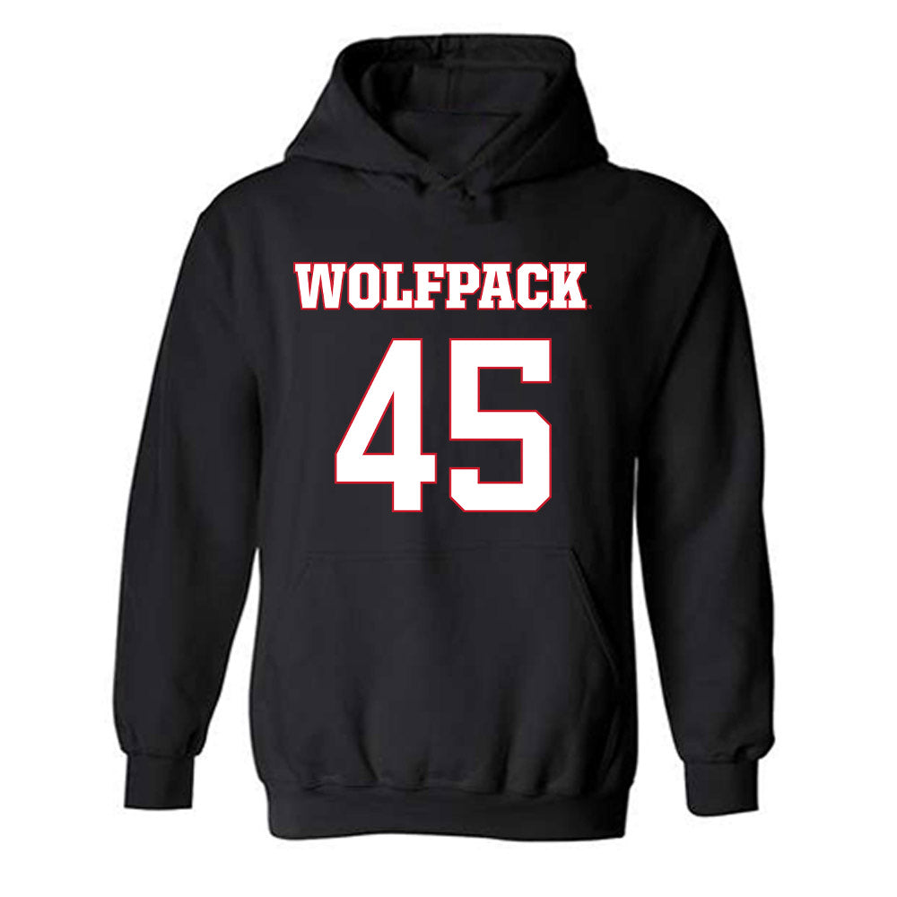 NC State - NCAA Men's Basketball : Colt Langdon - Replica Shersey Hooded Sweatshirt-0