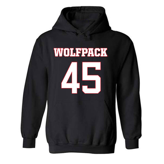NC State - NCAA Men's Basketball : Colt Langdon - Replica Shersey Hooded Sweatshirt-0