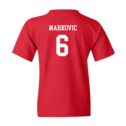 NC State - NCAA Men's Soccer : Nikola Markovic - Replica Shersey Youth T-Shirt-1