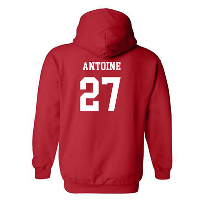NC State - NCAA Men's Soccer : Nakai Antoine - Replica Shersey Hooded Sweatshirt-1