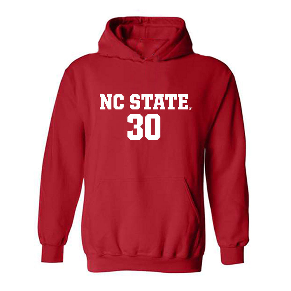 NC State - NCAA Men's Soccer : Maddux Francis - Replica Shersey Hooded Sweatshirt-0