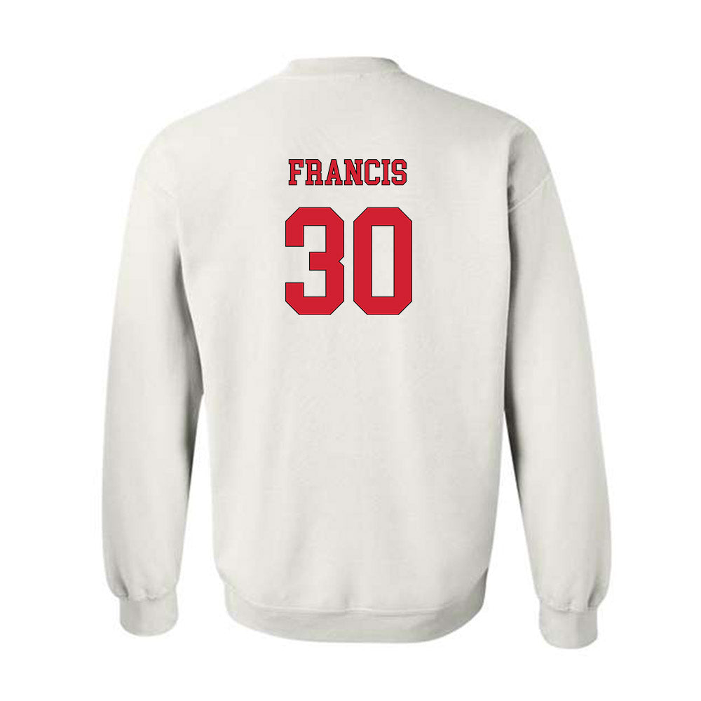 NC State - NCAA Men's Soccer : Maddux Francis - Replica Shersey Crewneck Sweatshirt-1