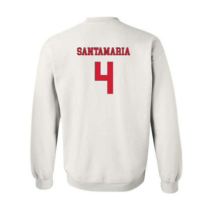 NC State - NCAA Men's Soccer : Carlos Santamaria - Replica Shersey Crewneck Sweatshirt-1