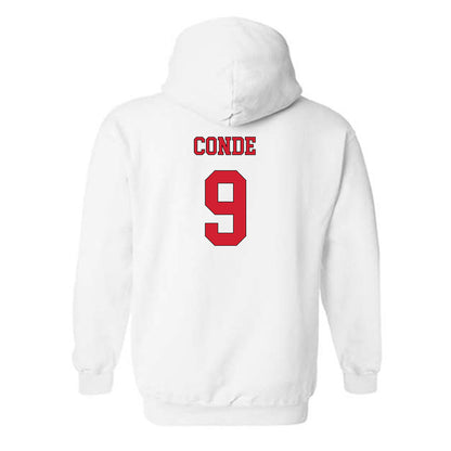 NC State - NCAA Men's Soccer : Ibrahim Conde - Replica Shersey Hooded Sweatshirt-1
