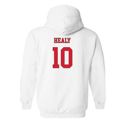 NC State - NCAA Men's Soccer : Taig Healy - Replica Shersey Hooded Sweatshirt-1