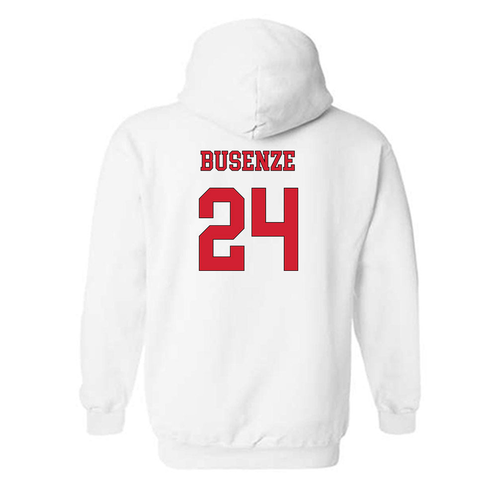 NC State - NCAA Men's Soccer : Isaac Busenze - Replica Shersey Hooded Sweatshirt-1