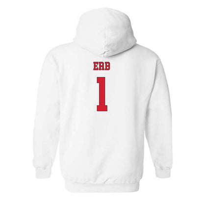 NC State - NCAA Men's Soccer : Logan Erb - Replica Shersey Hooded Sweatshirt-1